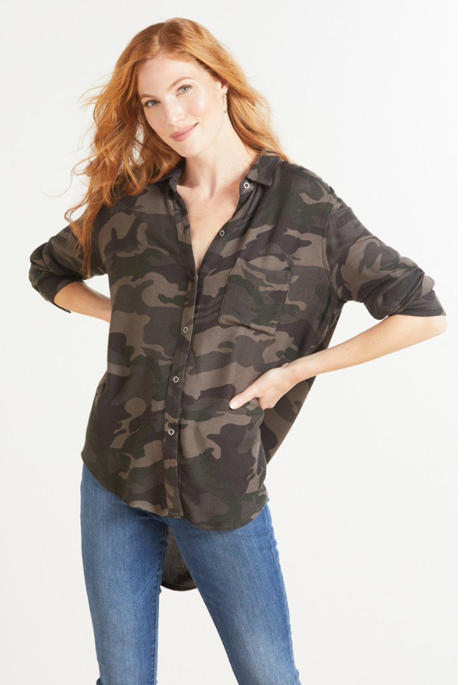 RAILS Evereve NWT Jordin Camo Rayon Button Down Shirt // S